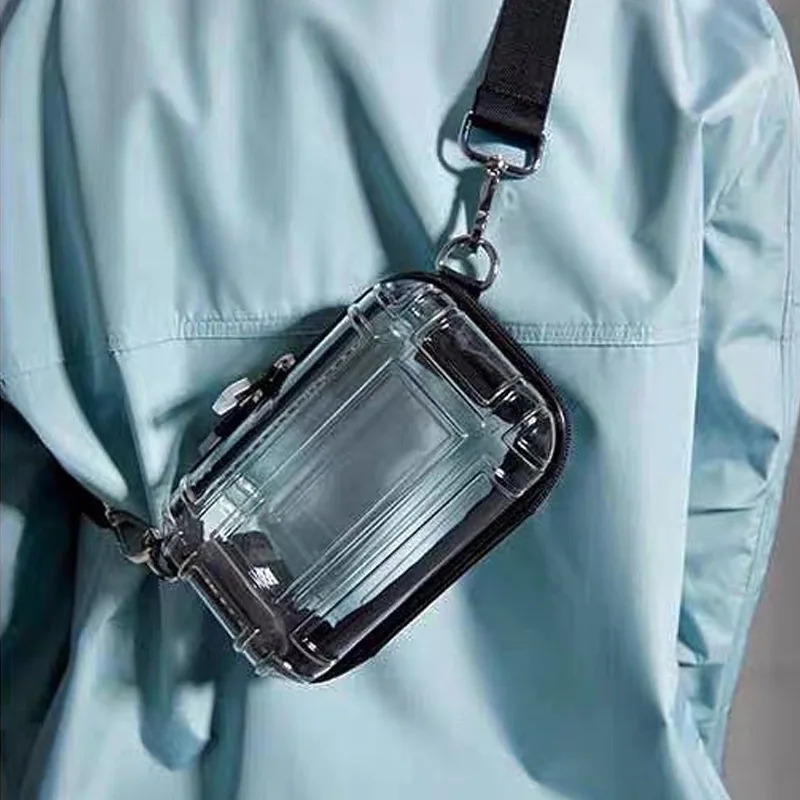 Portable Transparent Shoulder Crossbody Bag Clear Waterproof Wash Bags Travel Shopping Storage Tote Shoulder Phone Bag