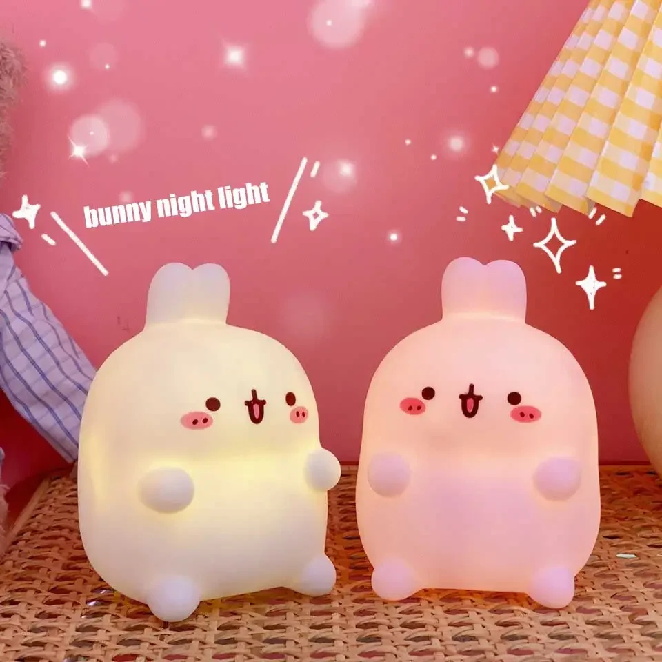 Kawaii Night Lamp Bunny Lamp Creative Night Lamp Desk Bunny Decoration Bedroom Bed Lamp Desk Lamp Home Decor