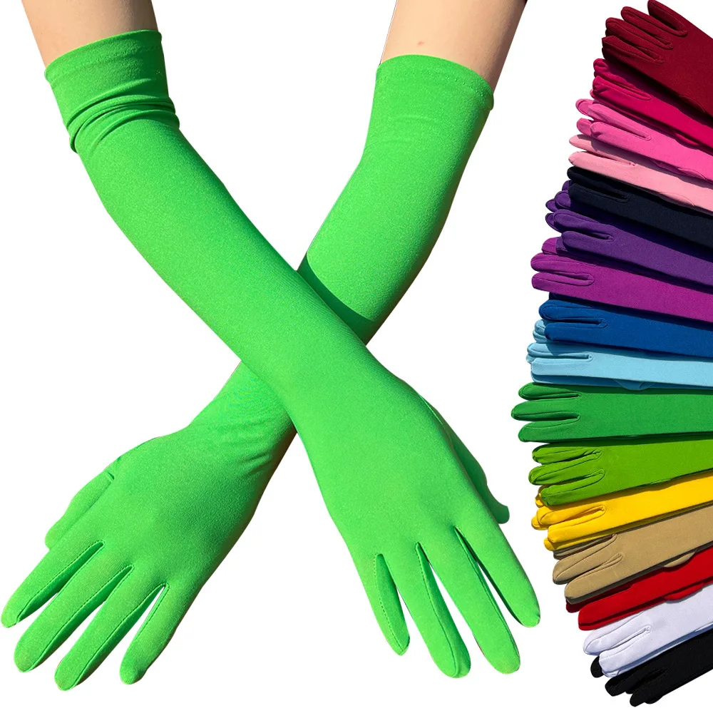 45 cm - Elegant pure color spandex lightweight and soft with elasticity for sun protection. Suitable for stage performances, dri