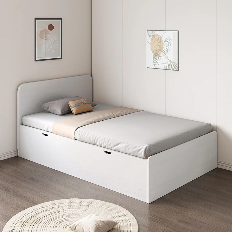 High box single bed turned bed small apartment 1 meter 1.2 meters storage children's bed