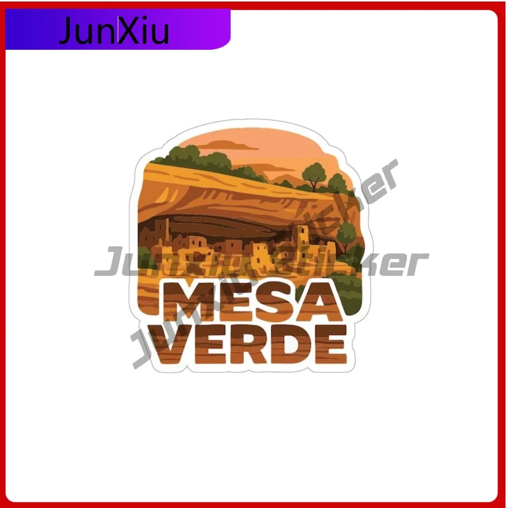 

Mesa Verde National Park Vacation Decal Us National Parks Series Sticker Decorative Accessory Truck Camper Rear Windshield Suv