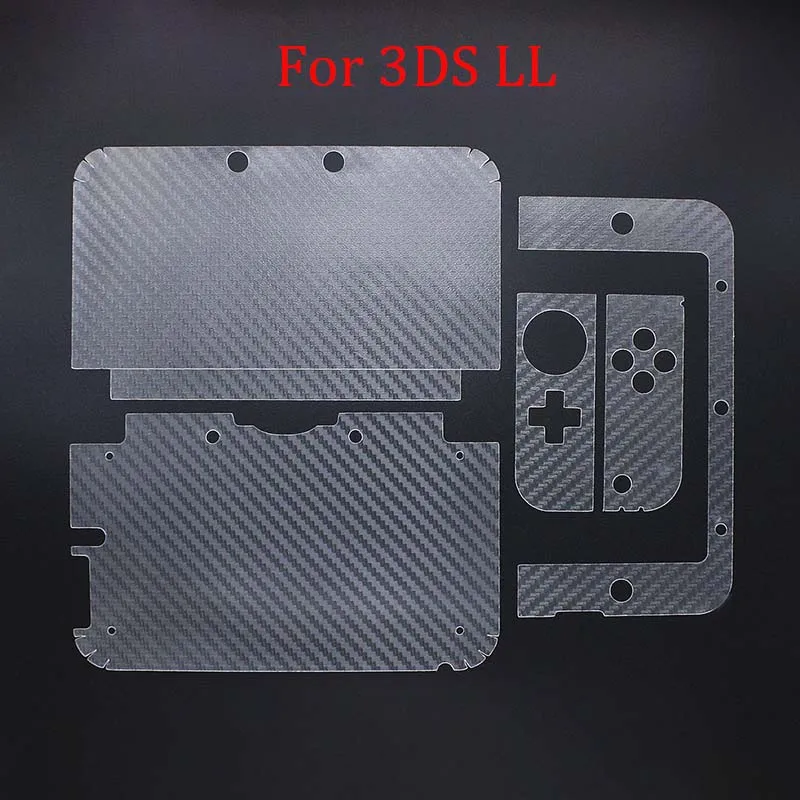 For 2DS/3DS/NEW2DSXL/NEW3DS XL LL NDS NDSI NDSL Controller Transparent Skin Carbon Fiber Protective Film Stickers Accessories view 2