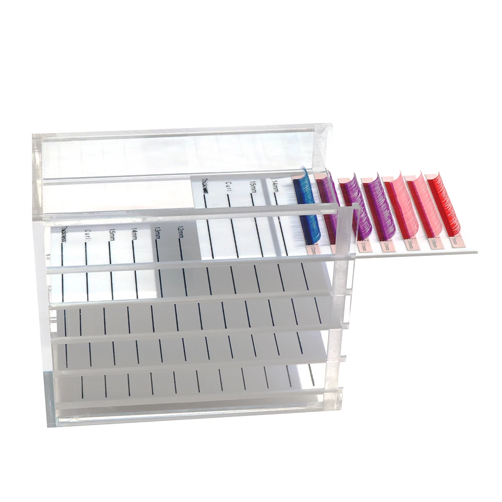 Eyelashes Storage Box Container 5 Layers Acrylic Pallet Grafting Lashes Plastic Five-story Display Makeup Tools