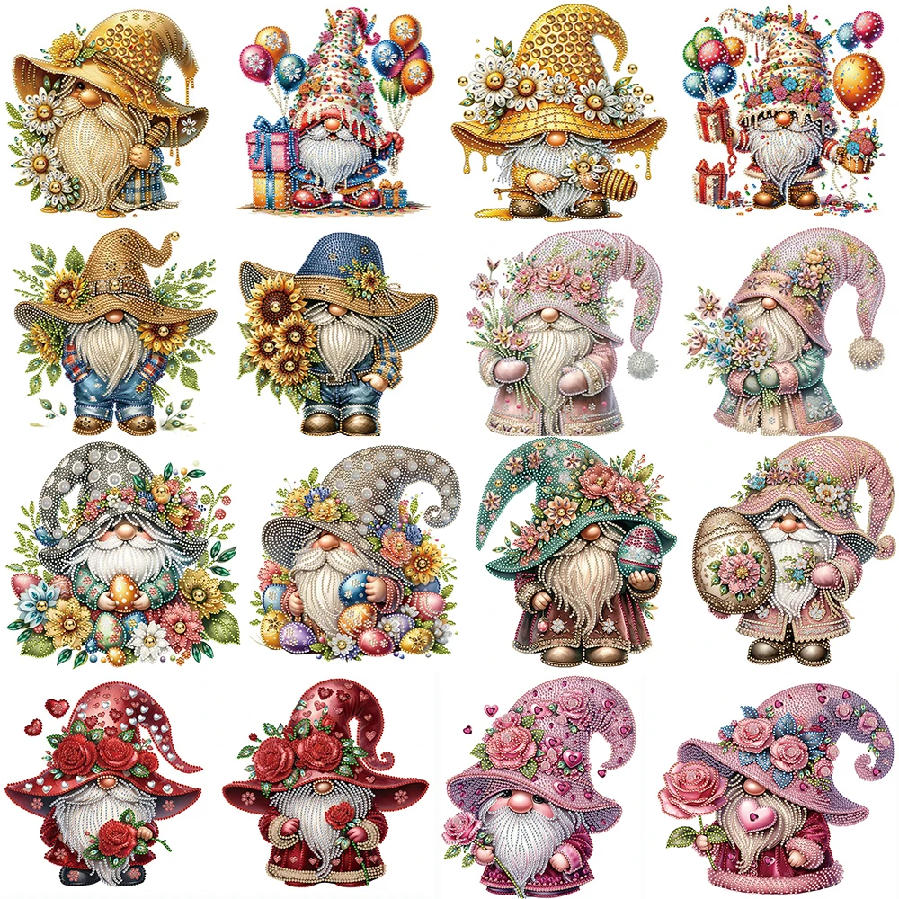 30*30CM 5D DIY Gnome Partial Special Shaped Drill Diamond Painting Kit Home Decoration Art Craft Mosaic Painting