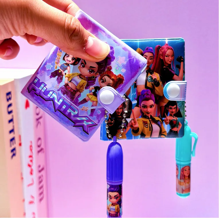 2026 Hot Girl group Girls Notebook Cartoon Stationery Set Notebook and Ballpoint Pen Small Set Student Gift Stationery