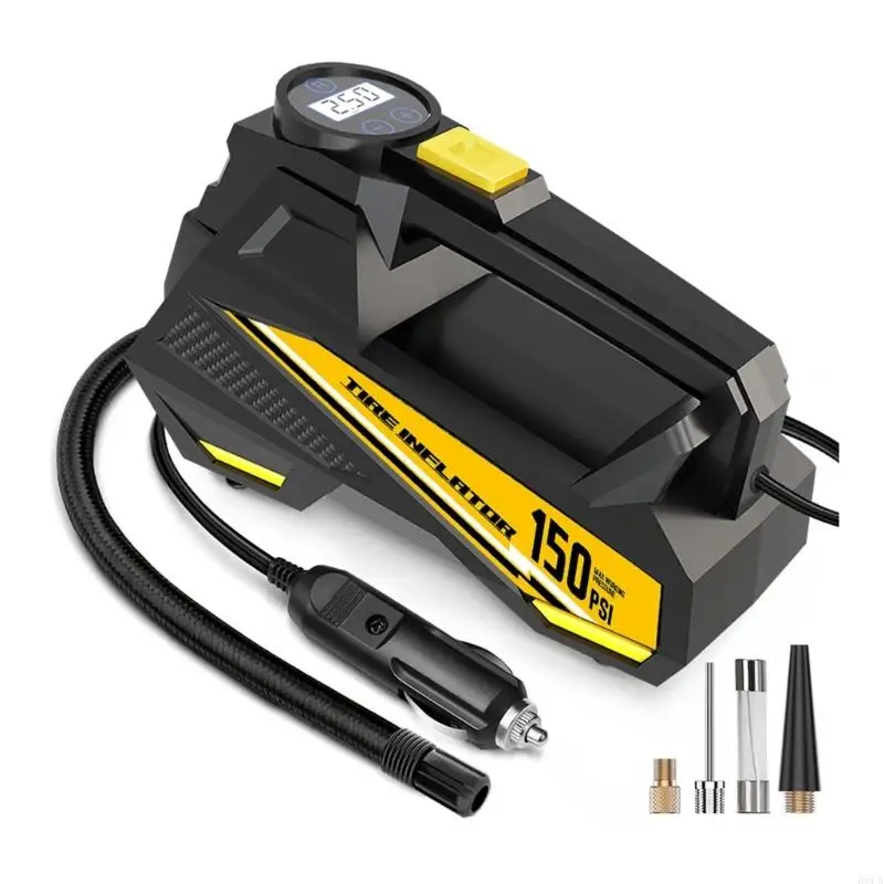 Easy Carry Car Air Compressor Digital Display LED Light Tire Inflator Fast Inflation Tire Pumps for Motorcycle Bike Ball