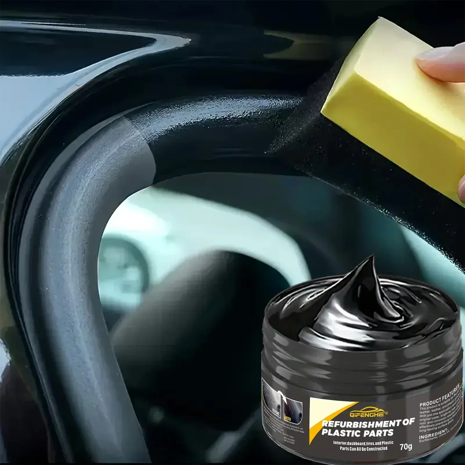 Automotive Plastic Repair Agent Exterior Interior Polishing Wax Scratch Repair Anti-Aging Cream Suitable For Tires