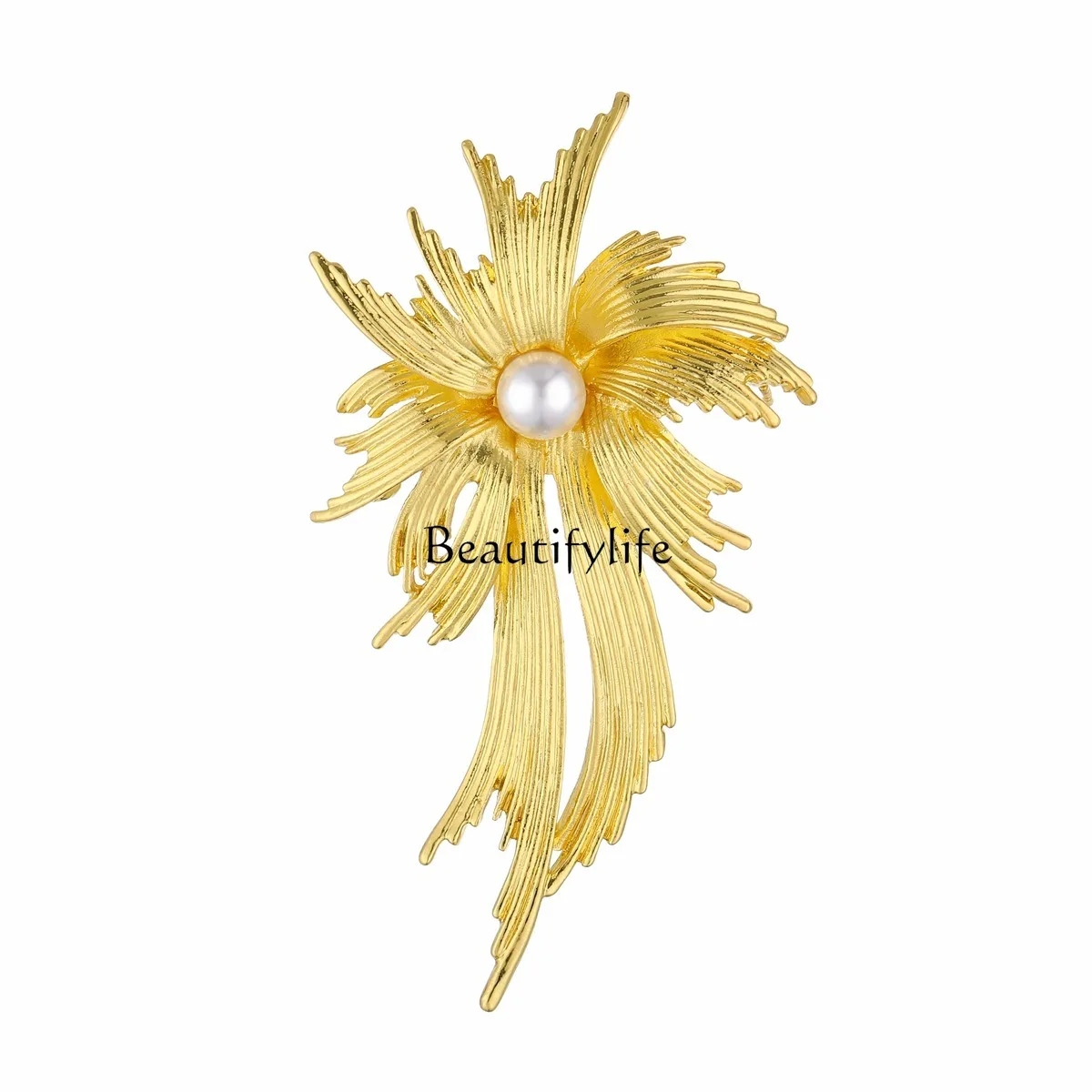 New medieval style pearl brooch fashion coat versatile corsage women's high sense