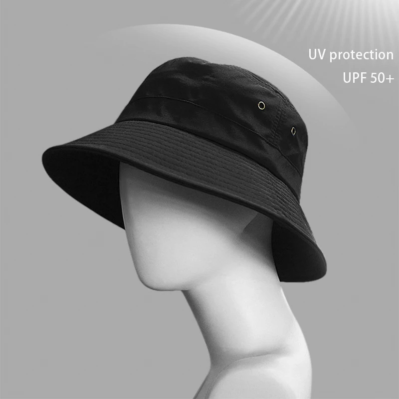 Top Quality Fast Dry Big Head Plus Size Bucket Hat for Men Pure Color Panama Fisherman Hats Korean Women Sun Hiking Fishing Hat