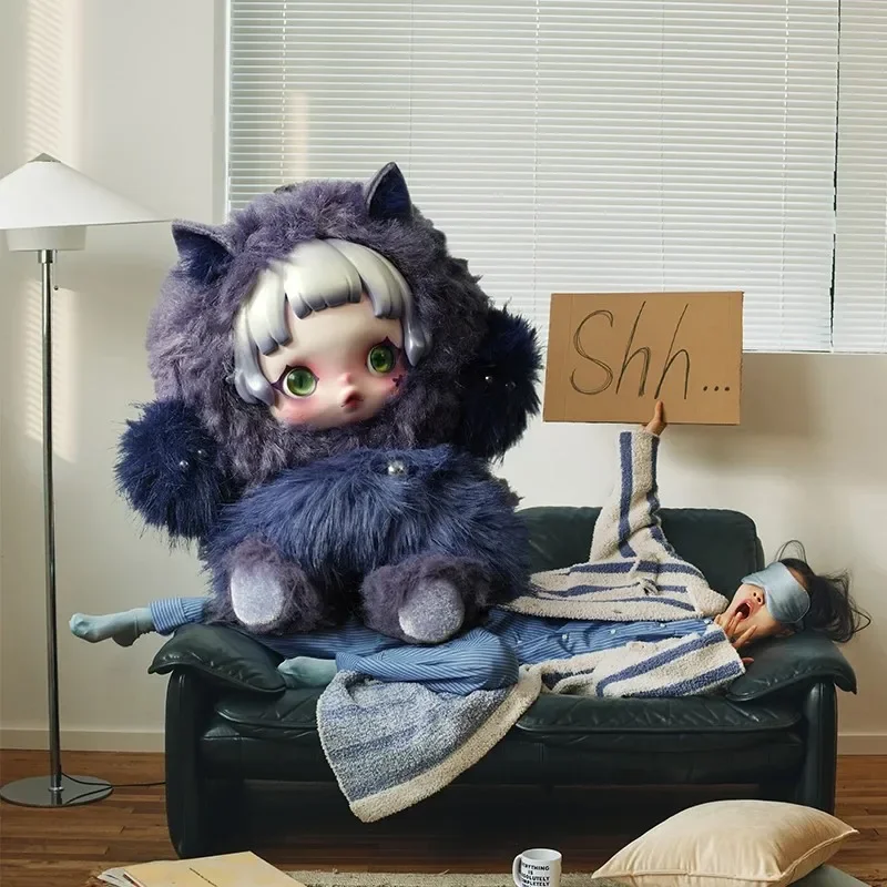 팝 마트 스컬판다 당신이 나를 찾았어요! 시리즈 플러시 인형 펜던트 블라인드 박스 장난감 귀여운 애니메이션 액션 피규어 서프라이즈 미스터리 박스 인형