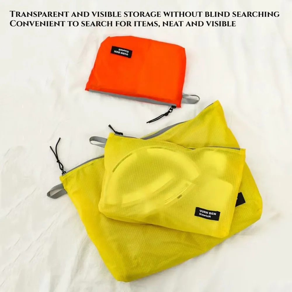 Ultraleichte Wasserdichte Reise-Aufbewahrungstasche Silikonbeschichteter Nylon-Organizer-Beutel zum Anklemmen an Camping- und Wanderrucksäcke – Detail 3