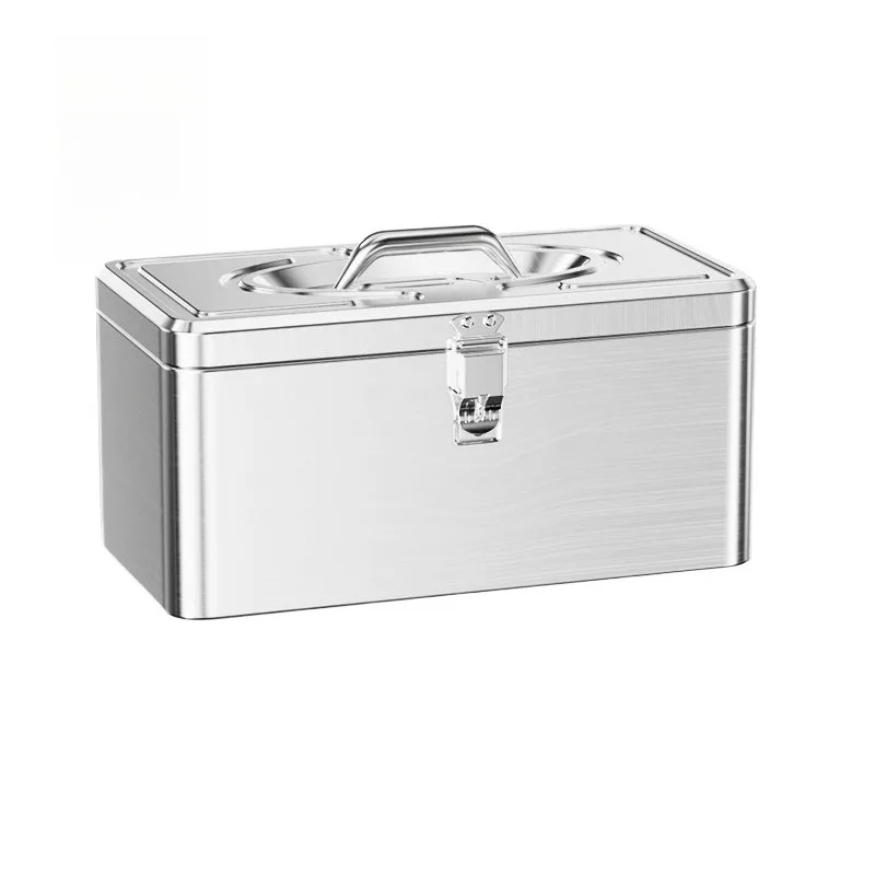 Extra Thick Stainless Steel Tool Chest With Lock Industrial Grade Tool Organization Box For Home Use