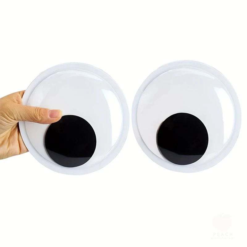 1Pair Self Adhesive Cute Huge Googly Eyes Fridge Wall Sticker Funny Large Black Plastic Eyes Sticker Diy Scrapbook Dolls Eyeball