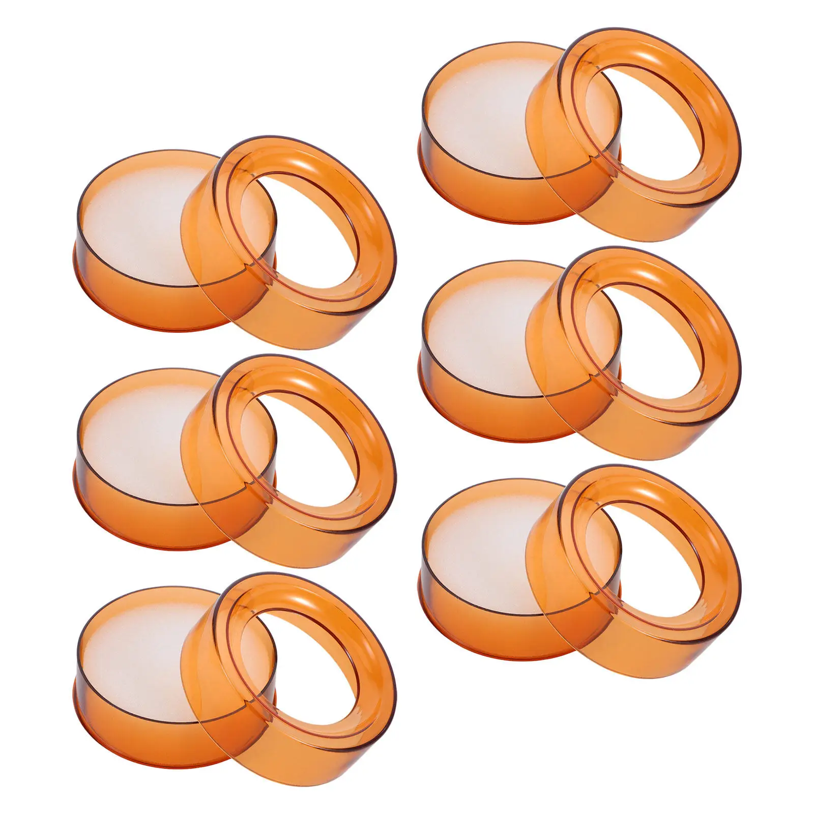 6Pcs Counting Moistener Finger Wet Sponge Non-Spill Cup Refillable Pad for Bank Teller Invoice Money Sorting Cash Handling