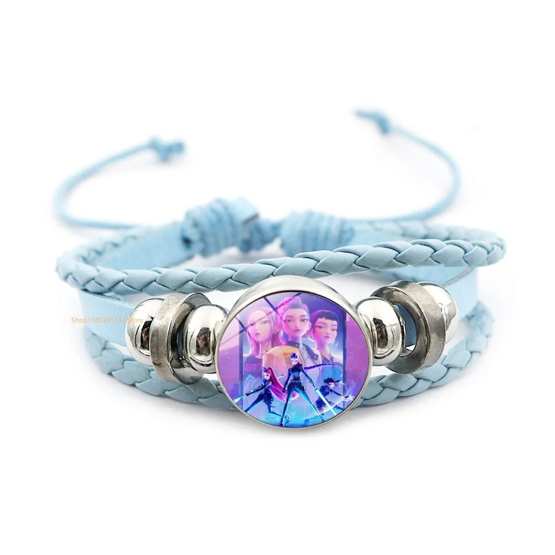 Anime-Handarmband, geflochtenes Leder, verstellbares Armband, niedliches Cosplay-Zubehör, Geburtstagsgeschenk für Kinder, Mädchen, Fans, 3 Farben – Detail 19