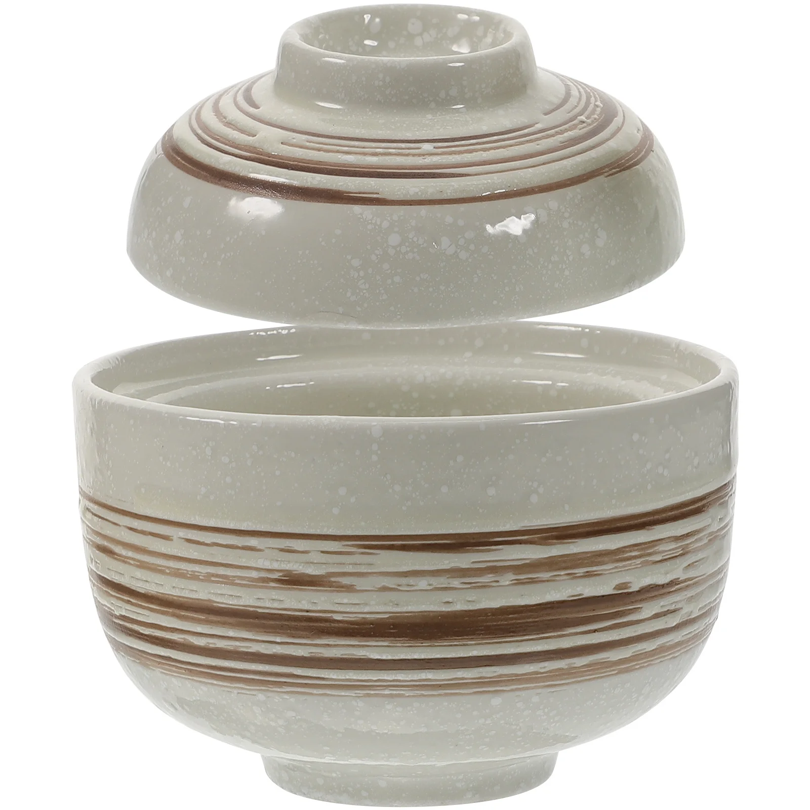 

Professional Miso Soup Bowl Creative Japanese Design Smooth Mouth Multifunctional Hot Cold Food Ceramic Lid Easy Clean Household