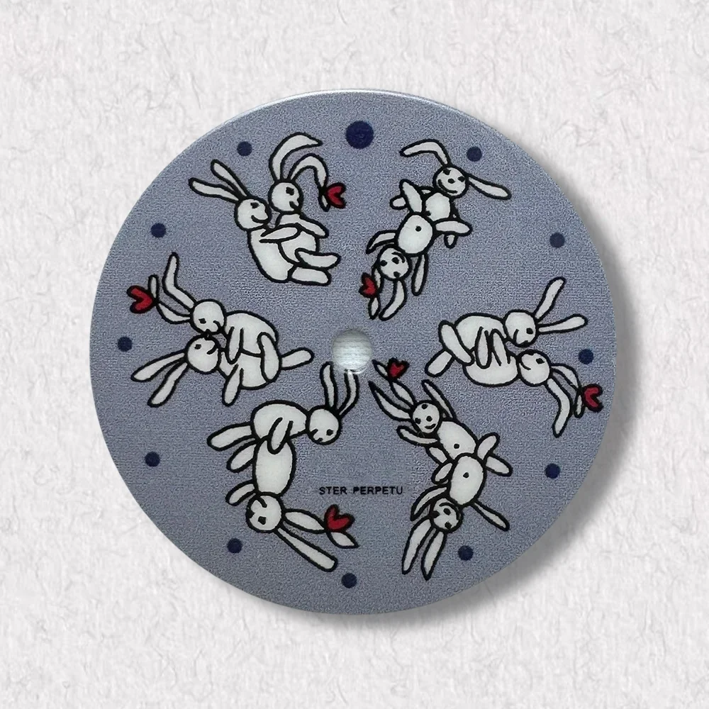 High-Quality  28.5mm S Logo Vitreous Enamel Anime Cartoon Dial NH35 NH36 Movement 3/3.8/4.2 o'clock Watch Modification Accessori