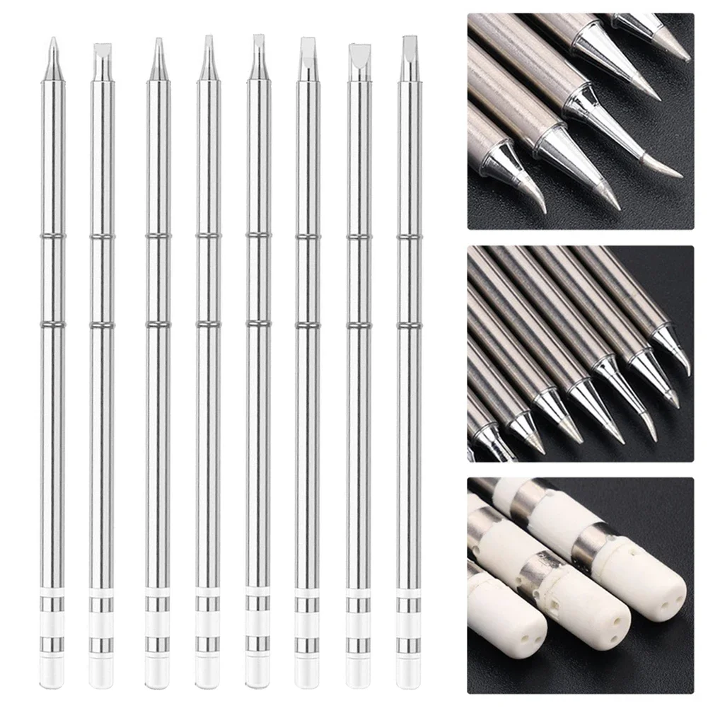 Environment-friendly Hand Tool Replacement Accessories Soldering Iron Tip D Series Metal Material Sliver Color