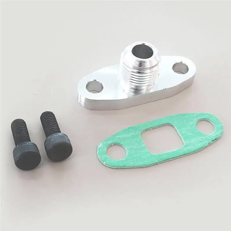 Kit adattatore guarnizione flangia Set uscita scarico olio turbo 10AN raccordo per T3 T4 T04 GT40 GT50 GT55