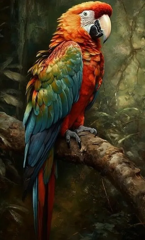 JMINE Div 5D Parrot Premium Colorful Branch Jungle Full Diamond Painting cross stitch kits art animal 3D paint by diamonds