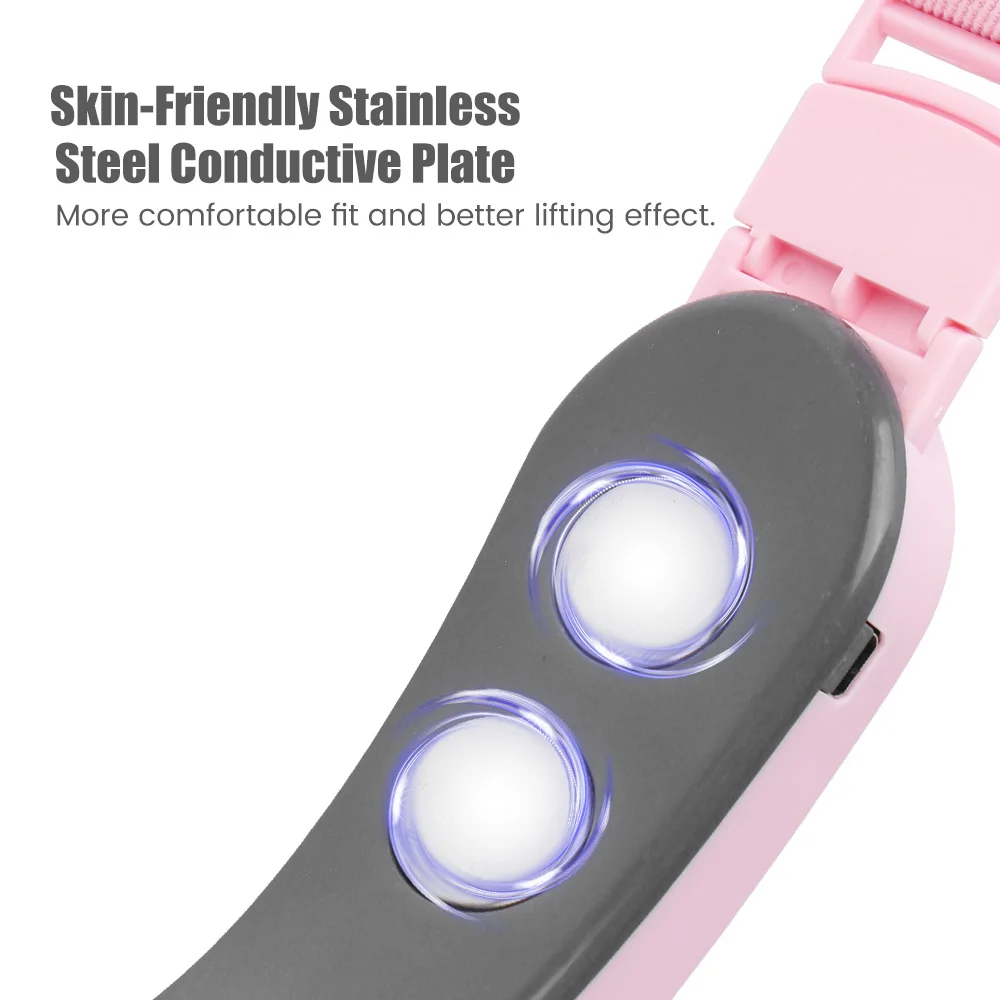 LED Photon Therapy Face Slimming Vibration Massager EMS Facial Lifting Devices Double Chin V Line Lift Belt Cellulite Jaw Device