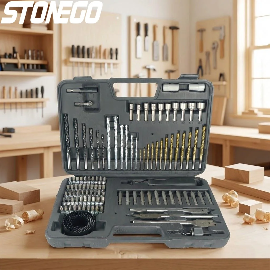

111PCS Professional Twist Drill Set Woodworking Drill Kit Center Position Hole Opener Manual Tool Combo