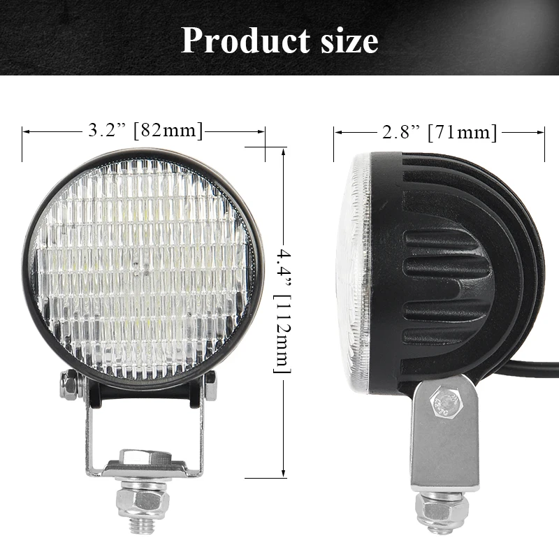 CREK Car LED Fog Lights 3 Inch Motorcycle Headlight 12V 24V Round Work Lamp for UAZ UTV Van Tractor Off Road 4x4 Boat Niva Lada