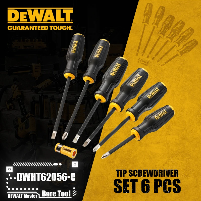 DEWALT DWHT62056-0 Jeu de tournevis à pointe 6 pièces Accessoires pour outils à main