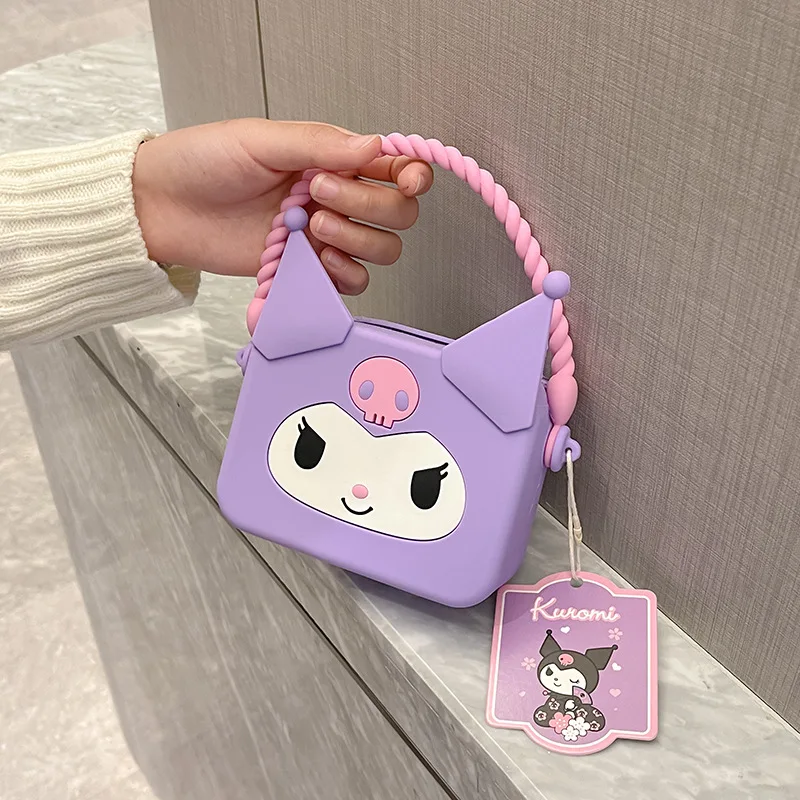 Genuine Sanrio Hello Kitty Kulomi Melody Cartoons Shoulder Bags 14x9x4.5cm Children Mini Handbag Coin Purse Girls Messenger Bag