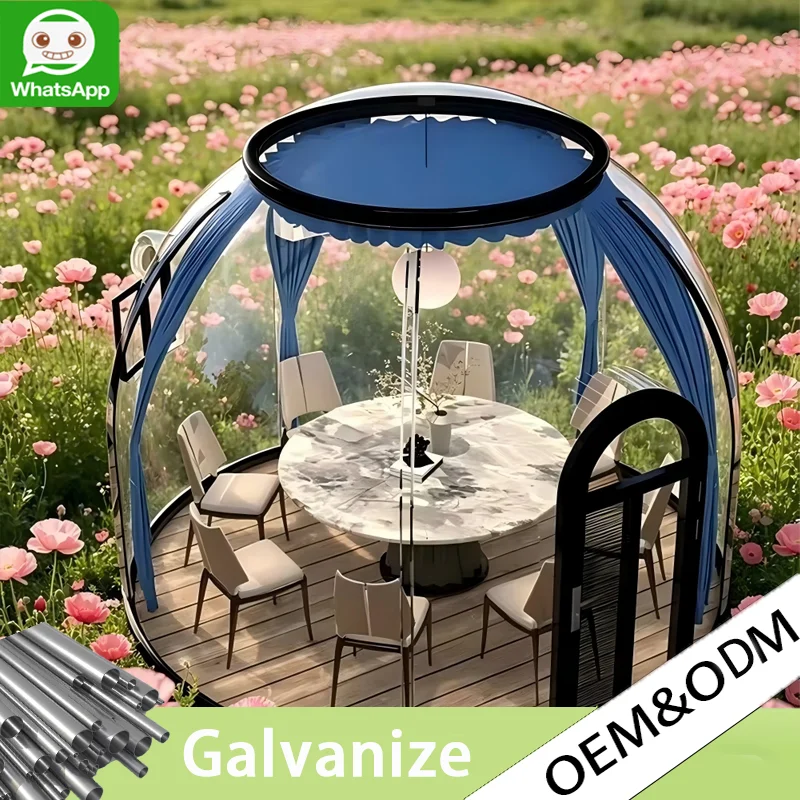 Dôme transparent de luxe pour le glamping, maison bulle en polycarbonate résistante au vent pour restaurant extérieur, complexe hôtelier, salle à manger