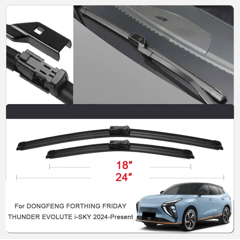 2PCS Car Blade Windshield Wiper For DONGFENG AEOLUS HUGE 580 A30 AX7 DFSK HUGE EVOLUTE i-SPACE i-SKY Forthing S7 T5 EV0 Friday