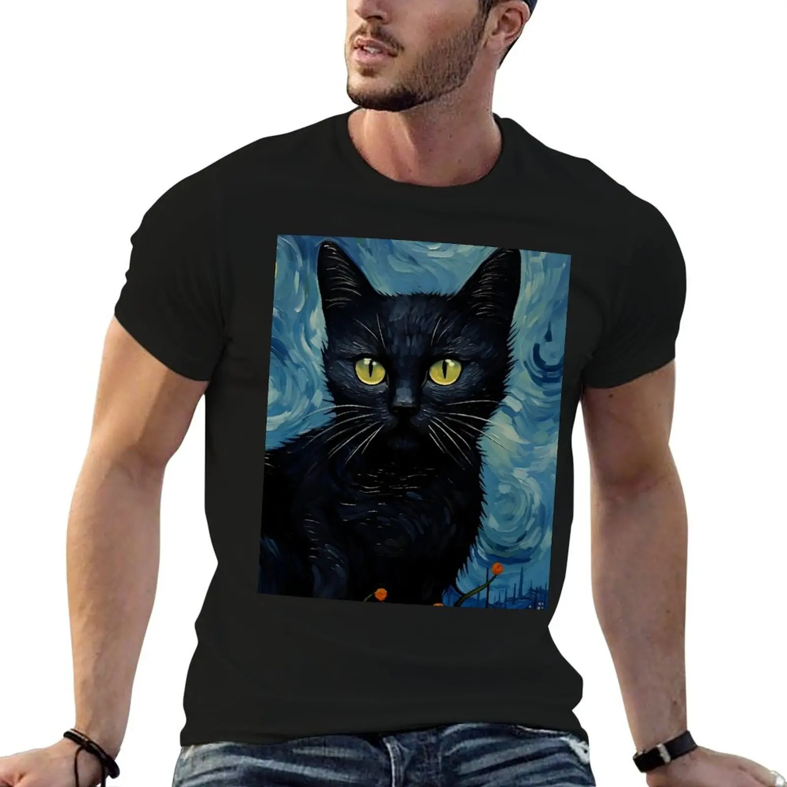 

Art Cat #46 T-Shirt vintage anime shirt basketball graphic tees customs design your own plus size clothes mens vintage t shirts