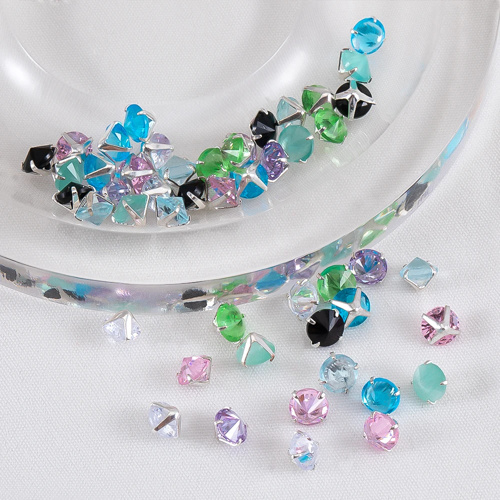20/50Pcs/lot 5mm Colorful Claw Rhinestones Beads For DIY Jewelry Making Necklaces Supplies Clothes Hairpins Handmade Accessories