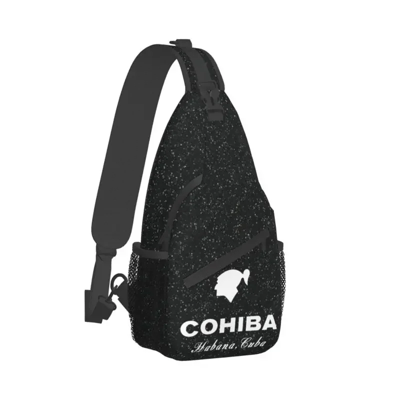 Casual Cuban Cohiba Cigars Crossbody Sling Backpack Men Shoulder Chest Bags for Camping Biking