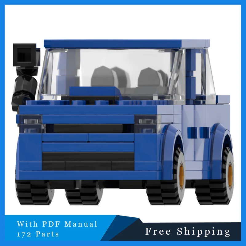 

172 шт., хит продаж, MOC, креативный синий крутой раллийный автомобиль, модульные строительные блоки, модель для детей, образование, сделай сам, сборная игрушка, подарок на день рождения