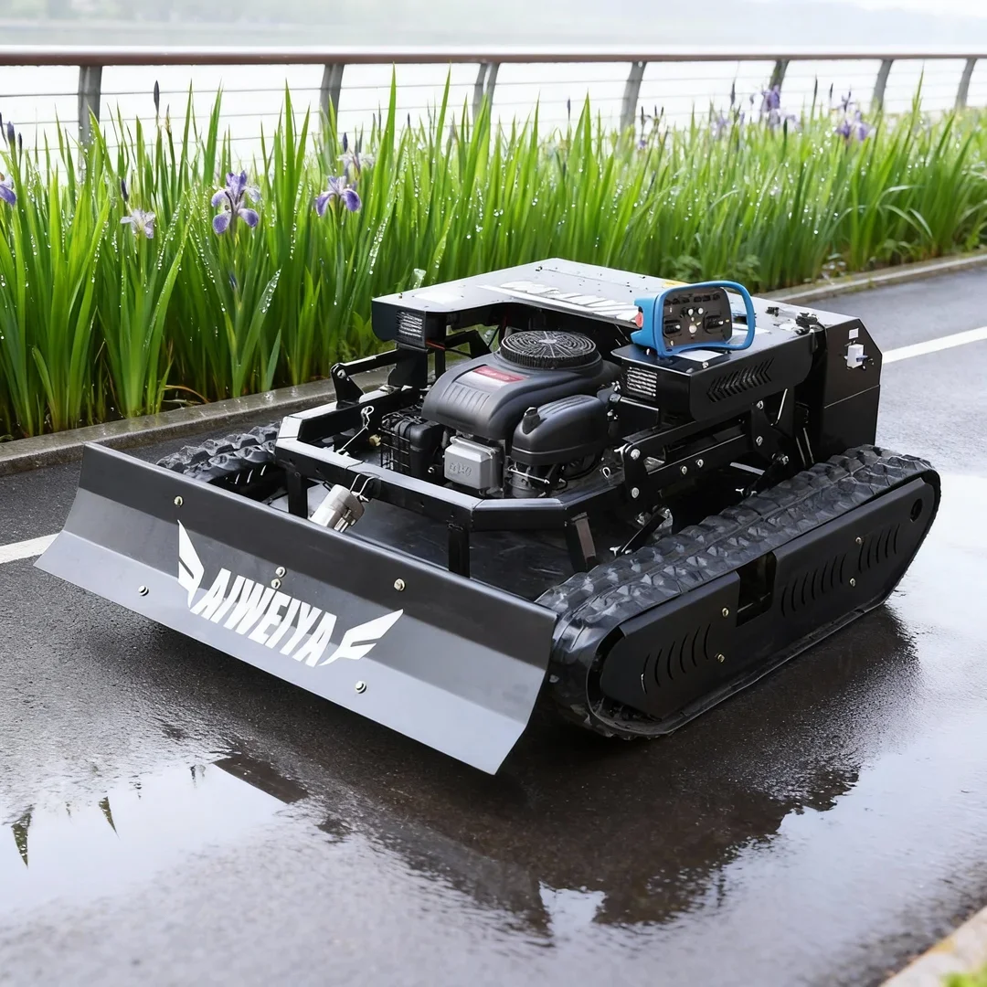 

Customized 900mm Cutting Width CE/EPA Certified Tracked Lawn Mower Rechargeable Remote Control Various Terrain Handling