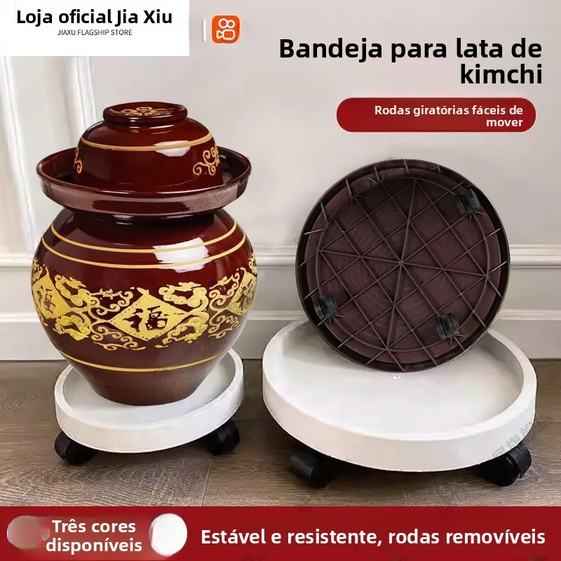 kitchen-fermentation-pot-mobile-base-stand-heavy-duty-ceramic-vegetable-fermentation-rack-tray-under-shelf-storage-cart-wheel