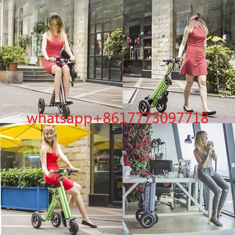 Light Foldable Electric Trike/Bike for Adults - Portable Lithium Battery, Long Range & Compact Design | Unisex Commuter E-Bike