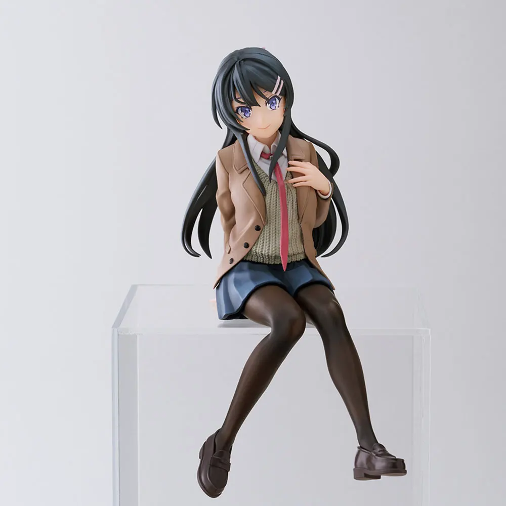 14CM Anime Rascal Träumt nicht eines Rucksacks Kind Figur Sakurajima Mai Sitzen Serie Anime Modell Spielzeug Geschenk Sammlung PVC