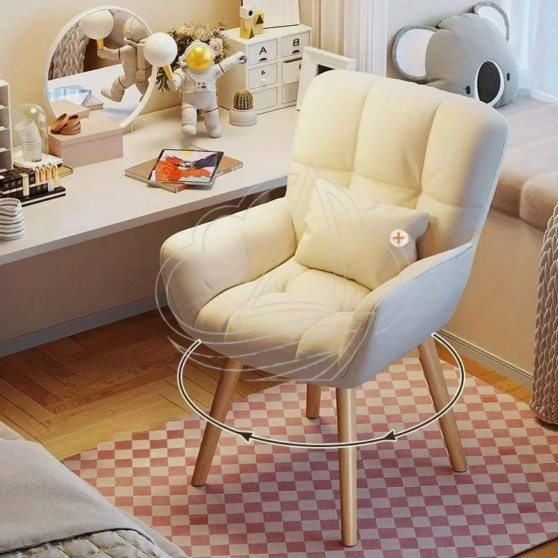 High-Grade Dressing Chair Solid Wood Manicure Chair Home Bedroom Makeup Stool