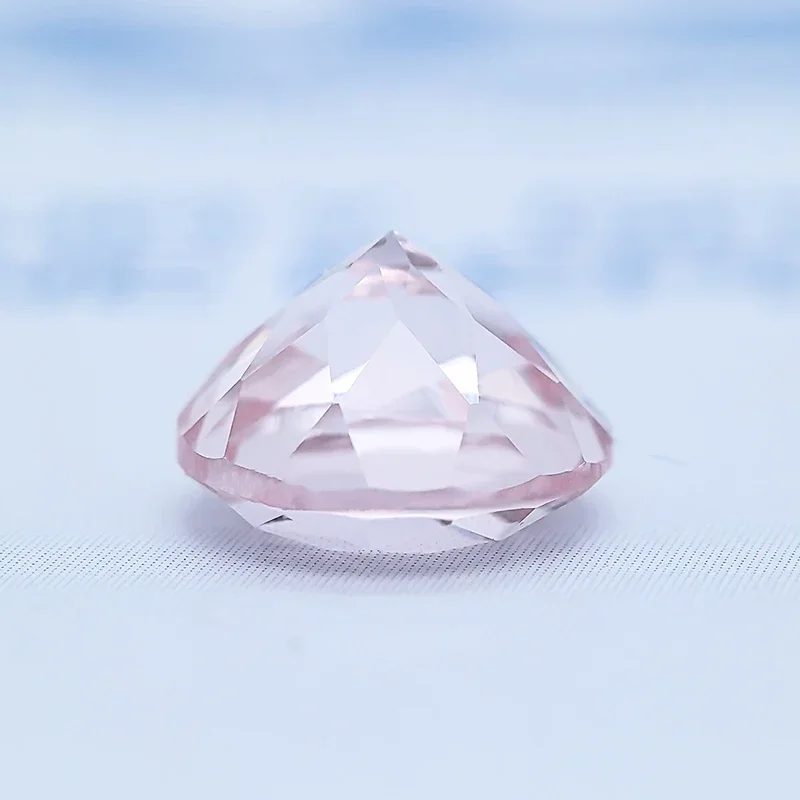 Top Lab Grown Sapphire Round Cut Morgan Pink VVS1 Charms Gemstone for DIY Jewelry Making Materials Selectable AGLCertificate