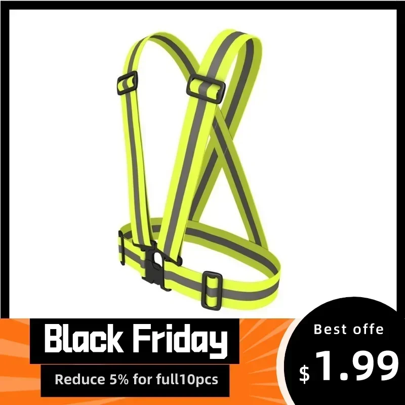 

Safety Reflective Adjustable Elastic Straps for Adults and Children Clothing Vest Highlight Night Running Riding