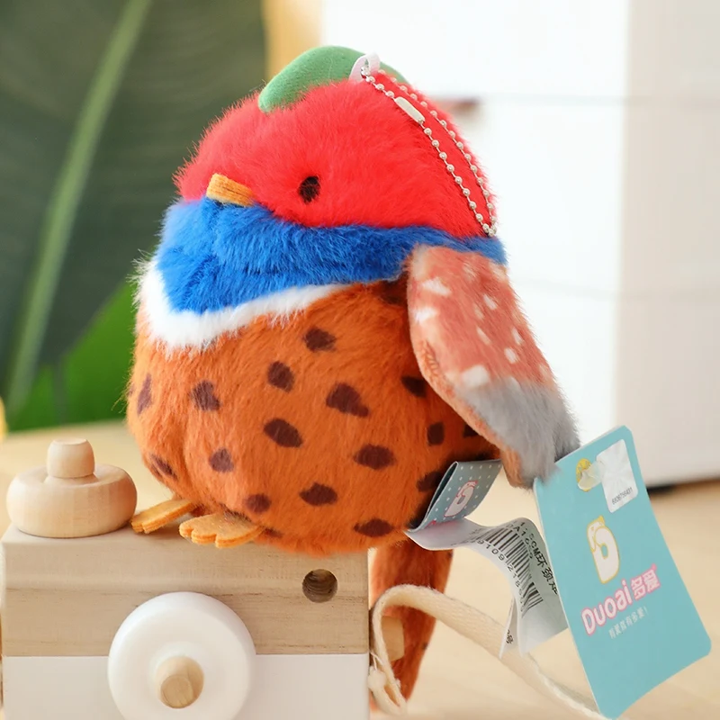 Artificial Bird Plush Doll Pendant Lifelike Parrot Sparrow Penguin Mallard Duck Kiwi Plush Toy For Boys And Girls Birthday Gift