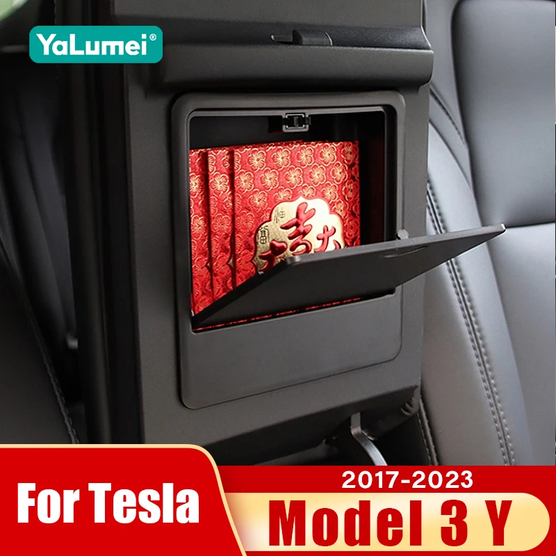 Für Tesla Model Y 2021 2022 2023 2024 Model 3 2017-2023 Auto Mittelkonsole Armlehne Versteckter Stauraum Verborgene Ablage Zubehör