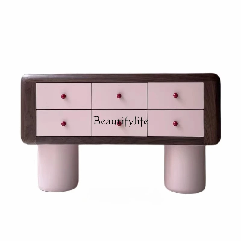 

*Nordic paint entrance table Personalized home dining side cabinet Modern simple and silent entrance cabinet