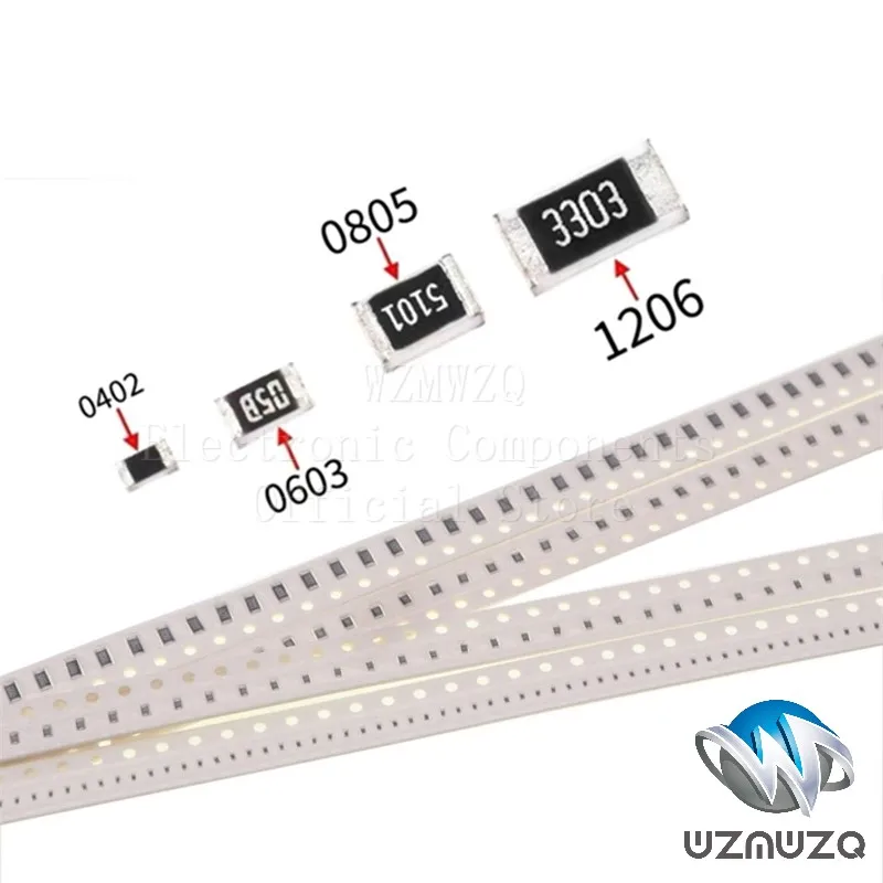 

500pcs 0402 0.1% 0.001 1/16W High precision Resistors 25PPM 32.4KR~1MR 30K 56K 68K 147K 316K 680K millesimal thousandth ohm Ω