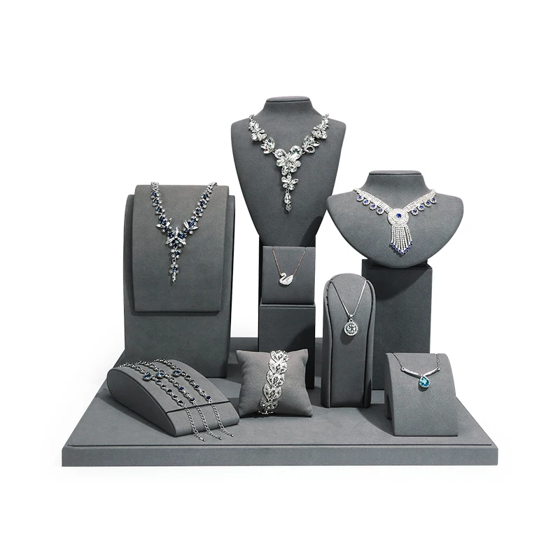 Op Maat. Jinsky Sieraden Display Verpakking Metalen Sieraden Displays Volledige Set Voor Kasten Raam Fluwelen Display Stands