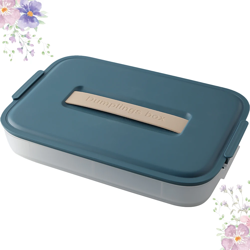 

Quick Dumpling Box Food Containers Storage Refrigerator Blue Crisper Kitchen Reusable Safe Plastic Boxes Lids Keep Fresh