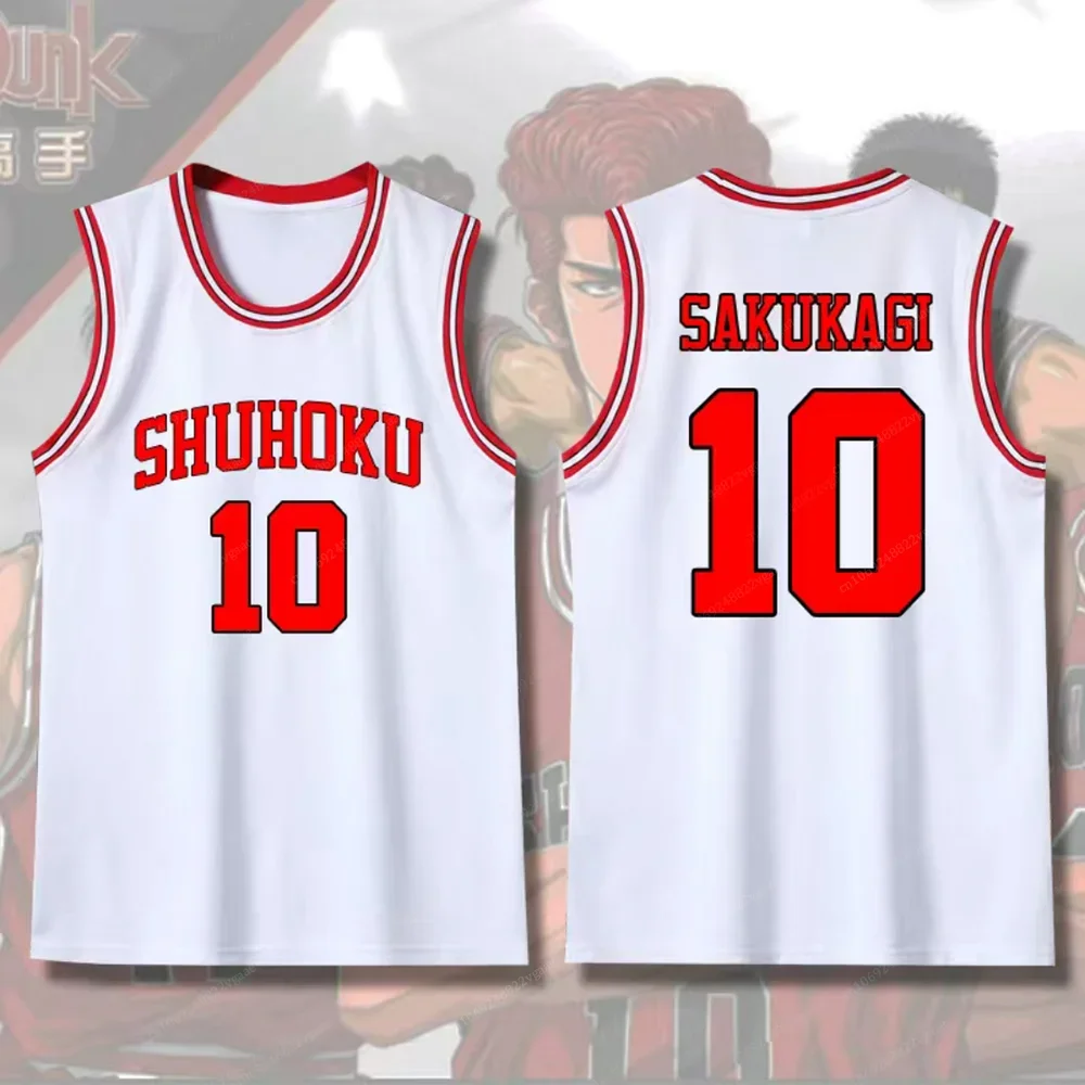 Japan Anime Sakuragi Hanamichi Cosplay Slam Dunk Jersey Shohoku School Basketball Team Uniform Sportswear Kaede Rukawa Cosplay