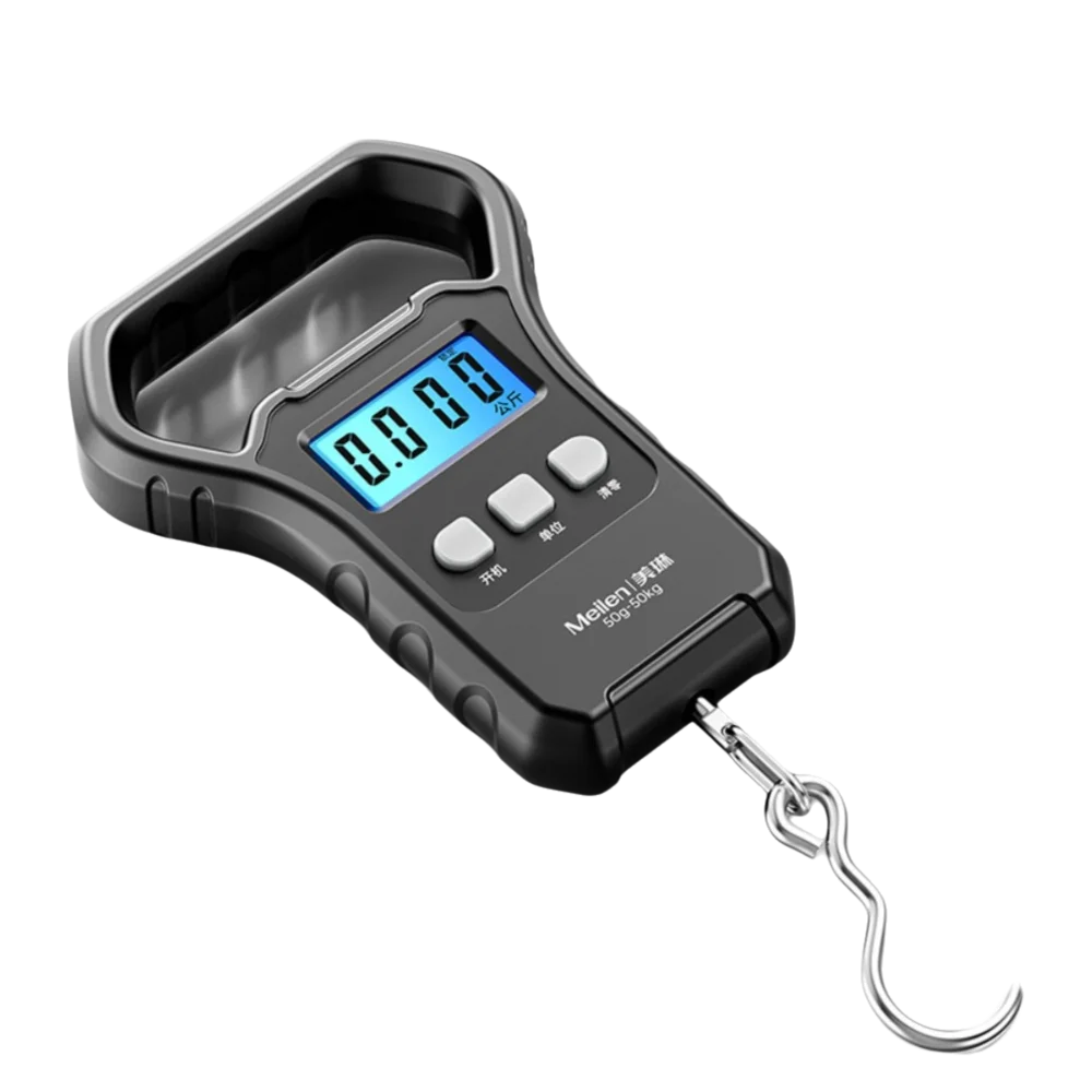 

50kg Electronic Hanging Scales Handheld Digital Display Backlight Luggage Weighting Scales USB Charging Plastic